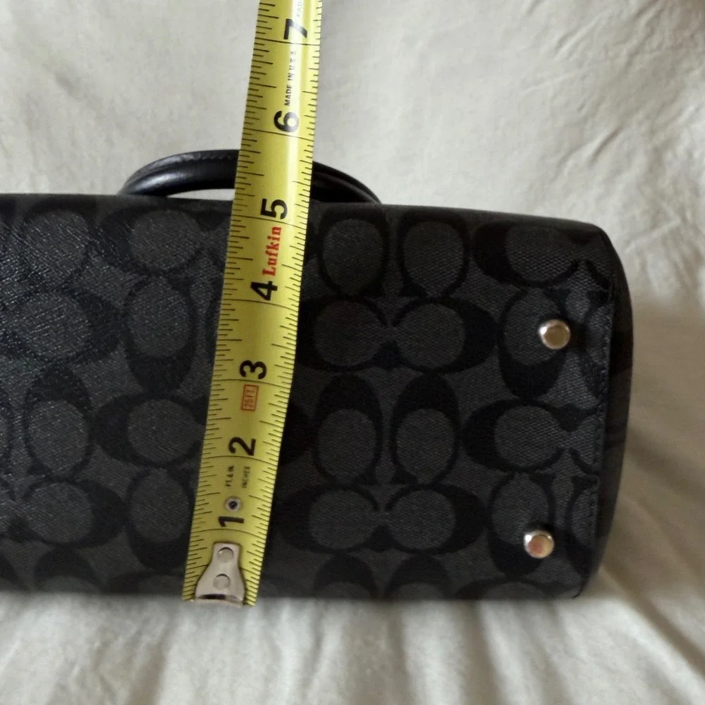 Coach Black and Charcoal Signature Satchel
